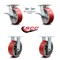 Service Caster 6 Inch Kingpinless Red Poly on Steel Caster Brake & Swivel Lock 2 Rigid, 2PK SCC-KP30S620-PUR-RS-SLB-BSL-2-R-2 - alternate 7
